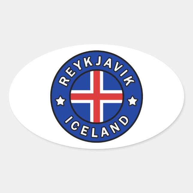 Reykjavik Iceland Oval Sticker (Front)