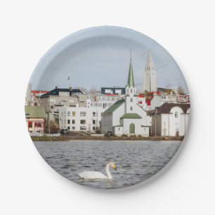 Reykjavik Iceland Paper Plate