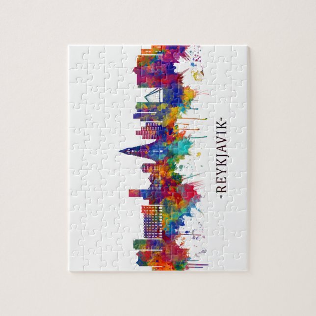 Reykjavik Iceland Skyline Jigsaw Puzzle (Vertical)