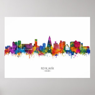 Reykjavik Iceland Skyline Poster