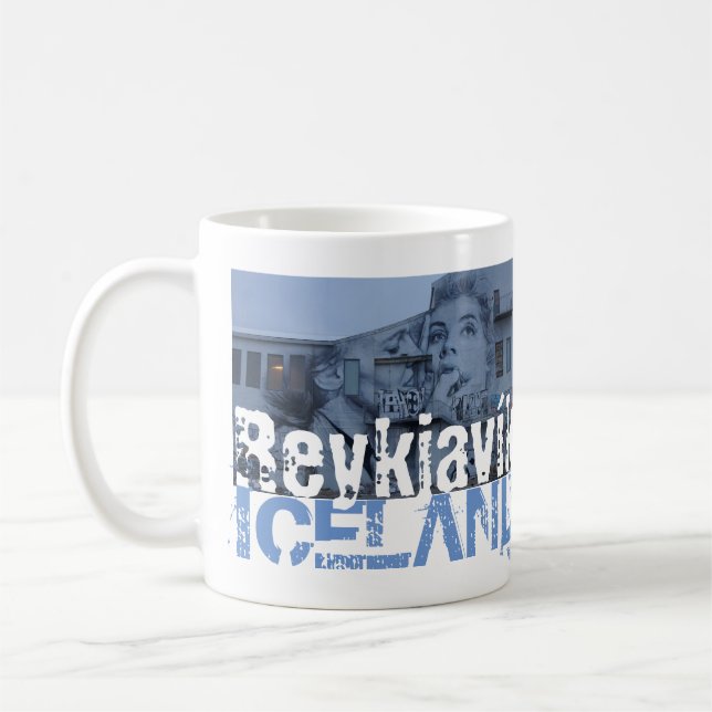 Reykjavik Iceland street mural Coffee Mug (Left)