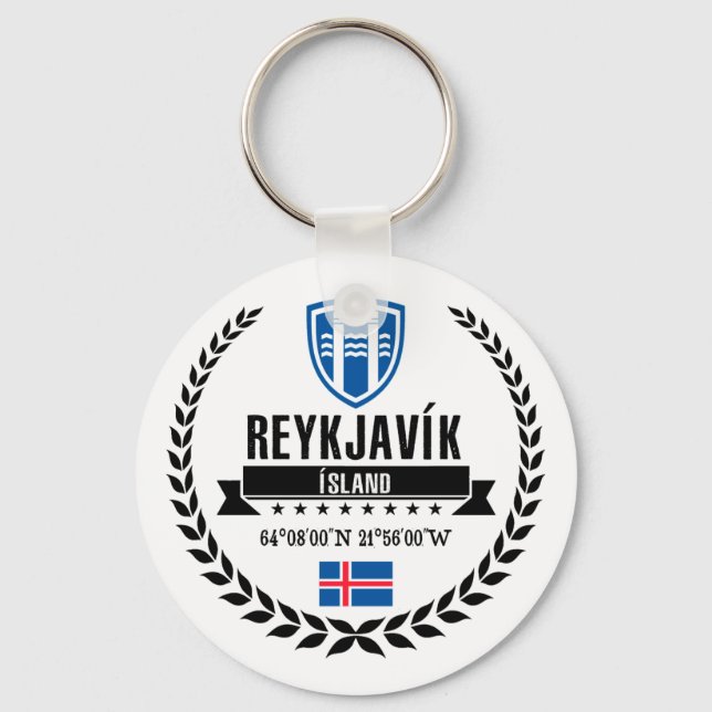 Reykjavík Keychain (Front)