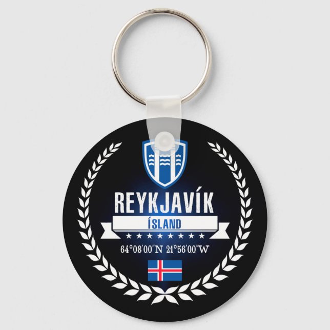 Reykjavík Keychain (Front)
