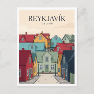 Reykjavík Old Town Iceland Postcard