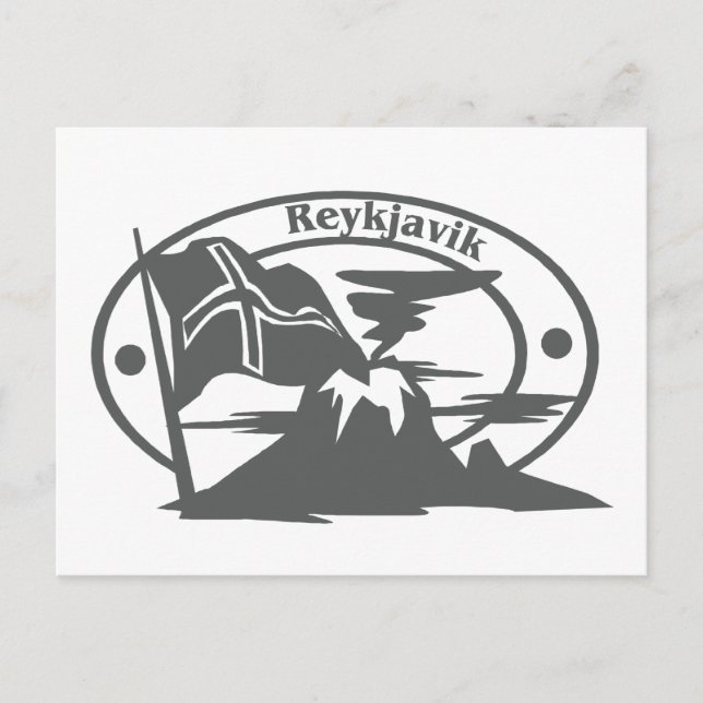 Reykjavik Stamp Postcard (Front)