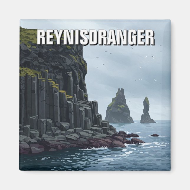 Reynisdrangar Iceland Travel Magnet (Front)