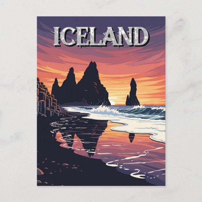 Reynisdrangar Iceland Travel Postcard (Front)
