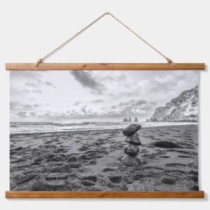 Reynisfjara Beach Cairn Hanging Tapestry