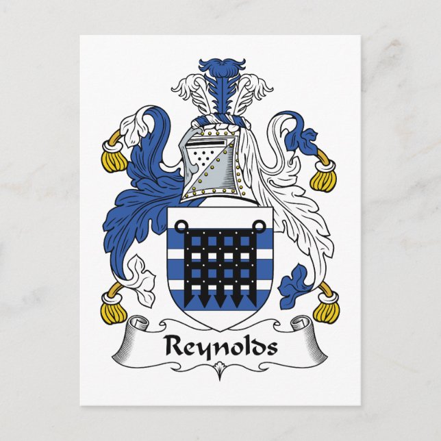 Reynolds Family Crest Postcard (Front)