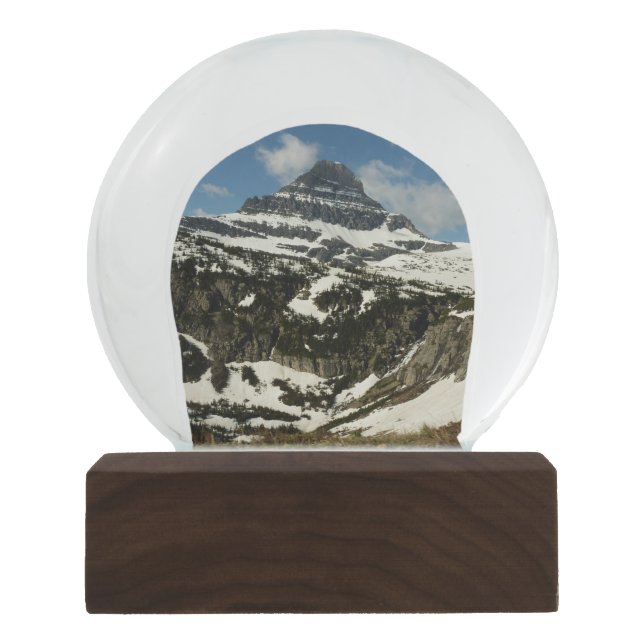 Reynolds Mountain from Logan Pass at Glacier Park Snow Globe (Front)