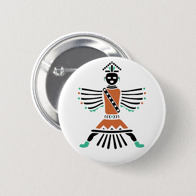 rez knifewing warrior 2 inch round button (Front & Back)