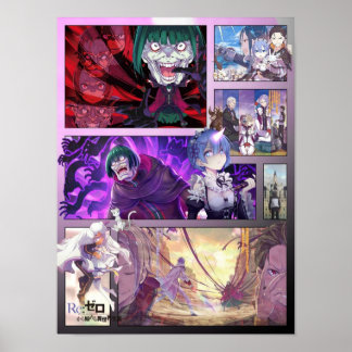 ReZero Betelgueuse Rem y Subaru Poster