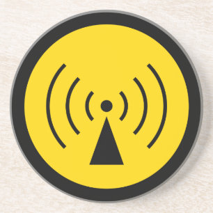 rf Warning Symbol Coaster