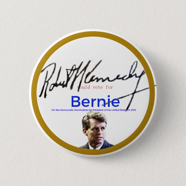 RFK for Bernie Sanders 2 Inch Round Button (Front)