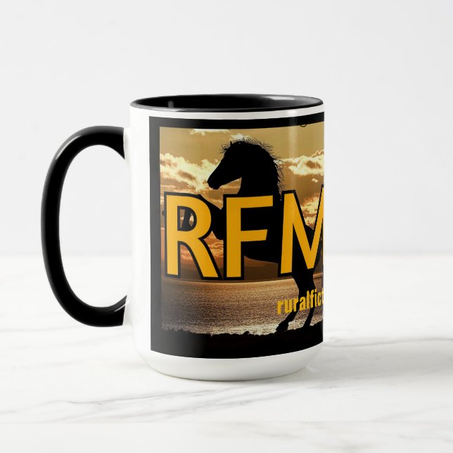 RFM horse and sunset/sunrise Mug (Left)