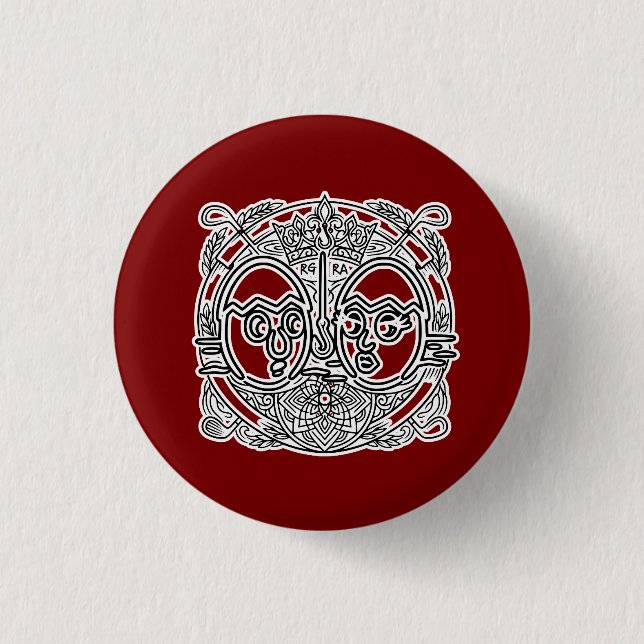 RG RA Egg Art 1 Inch Round Button (Front)