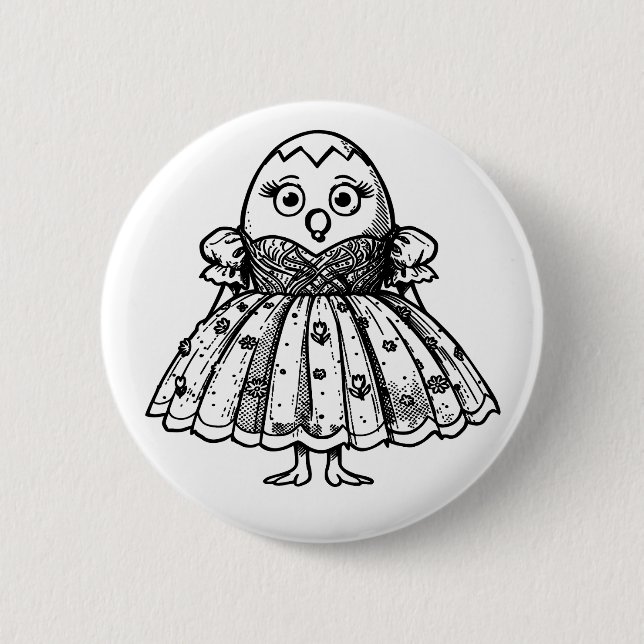 RG RA Egg Art 2 Inch Round Button (Front)