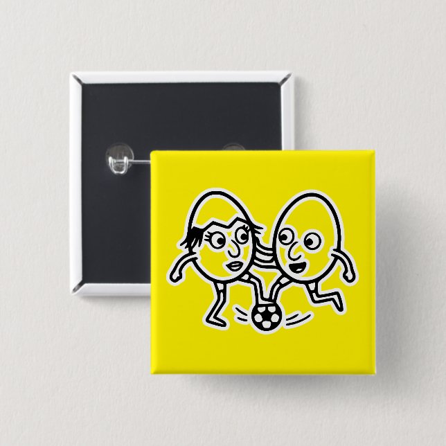 RG RA Egg Art 2 Inch Square Button (Front & Back)