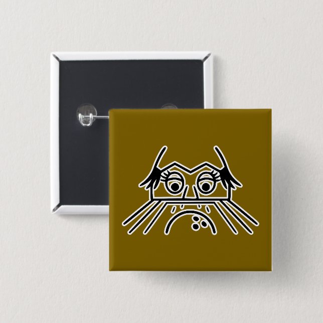 RG RA Egg Art 2 Inch Square Button (Front & Back)