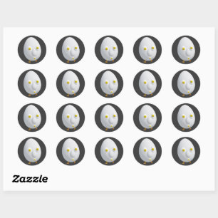 RG RA Egg Art Classic Round Sticker