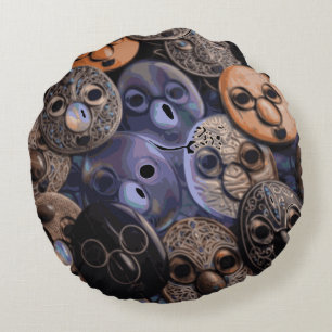 RG RA Egg Art Round Pillow