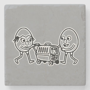 RG RA Egg Art Stone Coaster
