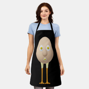RG & RA Quirky Egg Character Cute Design Apron