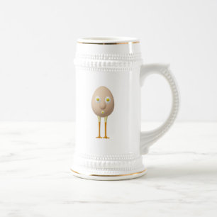 RG & RA Quirky Egg Character Cute Design Beer Stein