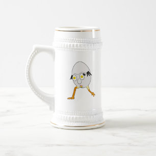 RG & RA Quirky Egg Character Cute Design Beer Stein
