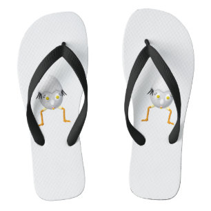 RG & RA Quirky Egg Character Cute Design Flip Flops