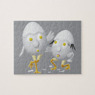 RG & RA Quirky Egg Character Cute Design Jigsaw Puzzle
