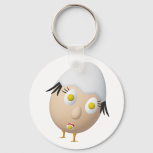 RG & RA Quirky Egg Character Cute Design Keychain