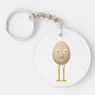 RG & RA Quirky Egg Character Cute Design Keychain