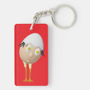RG & RA Quirky Egg Character Cute Design Keychain