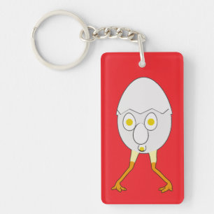 RG & RA Quirky Egg Character Cute Design Keychain