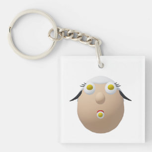 RG & RA Quirky Egg Character Cute Design Keychain