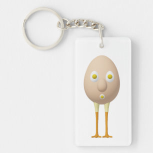 RG & RA Quirky Egg Character Cute Design Keychain