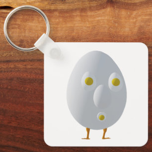 RG & RA Quirky Egg Character Cute Design Keychain