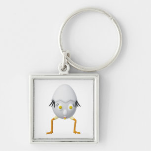 RG & RA Quirky Egg Character Cute Design Keychain
