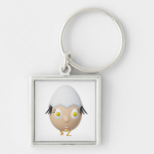 RG & RA Quirky Egg Character Cute Design Keychain