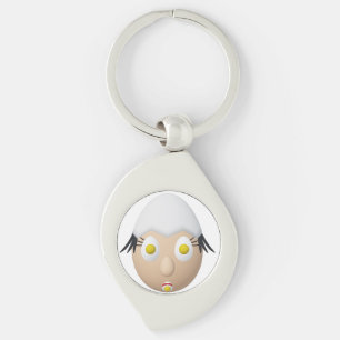 RG & RA Quirky Egg Character Cute Design Keychain