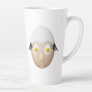 RG & RA Quirky Egg Character Cute Design Latte Mug