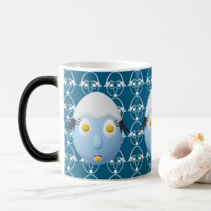 RG & RA Quirky Egg Character Cute Design Magic Mug