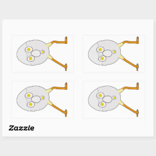RG & RA Quirky Egg Character Cute Design Sticker