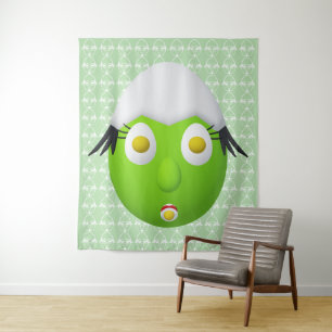 RG & RA Quirky Egg Character Cute Design Tapestry