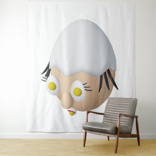 RG & RA Quirky Egg Character Cute Design Tapestry