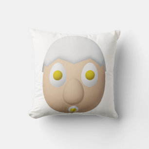 RG & RA Quirky Egg Character Cute Design Throw Pillow
