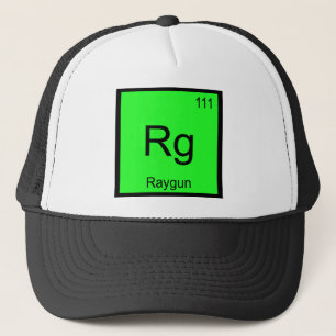 Rg - Raygun Chemistry Element Symbol Funny T-Shirt Trucker Hat