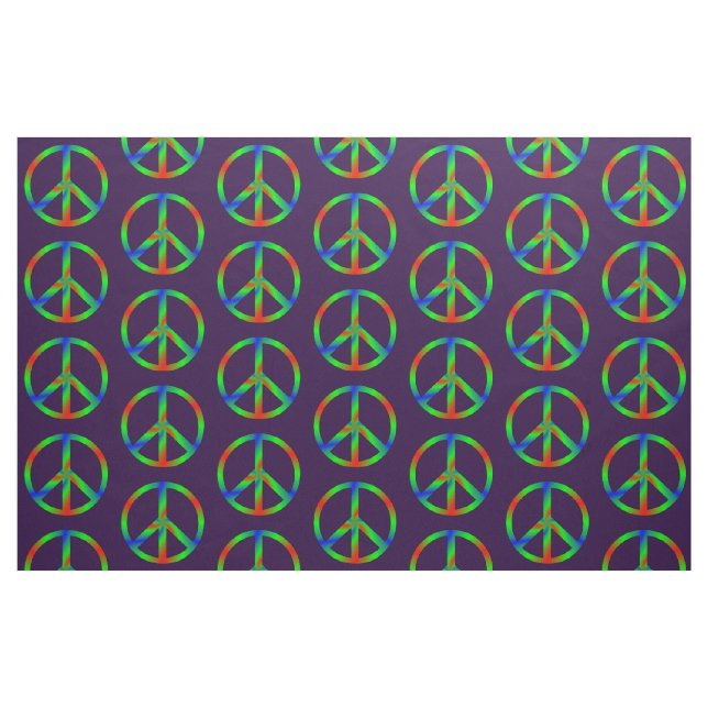 RGB Peace Sign Fabric (Fat Quarter)