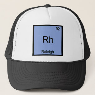 Rh - Raleigh City Chemistry Element Symbol T-Shirt Trucker Hat